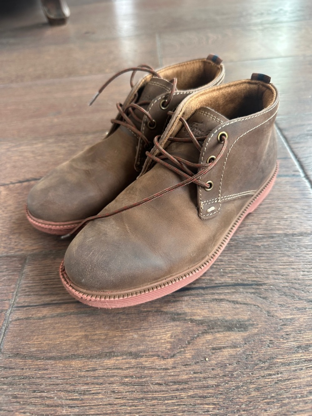 Florsheim Kids Brown Leather Lace-Up Dress Boots